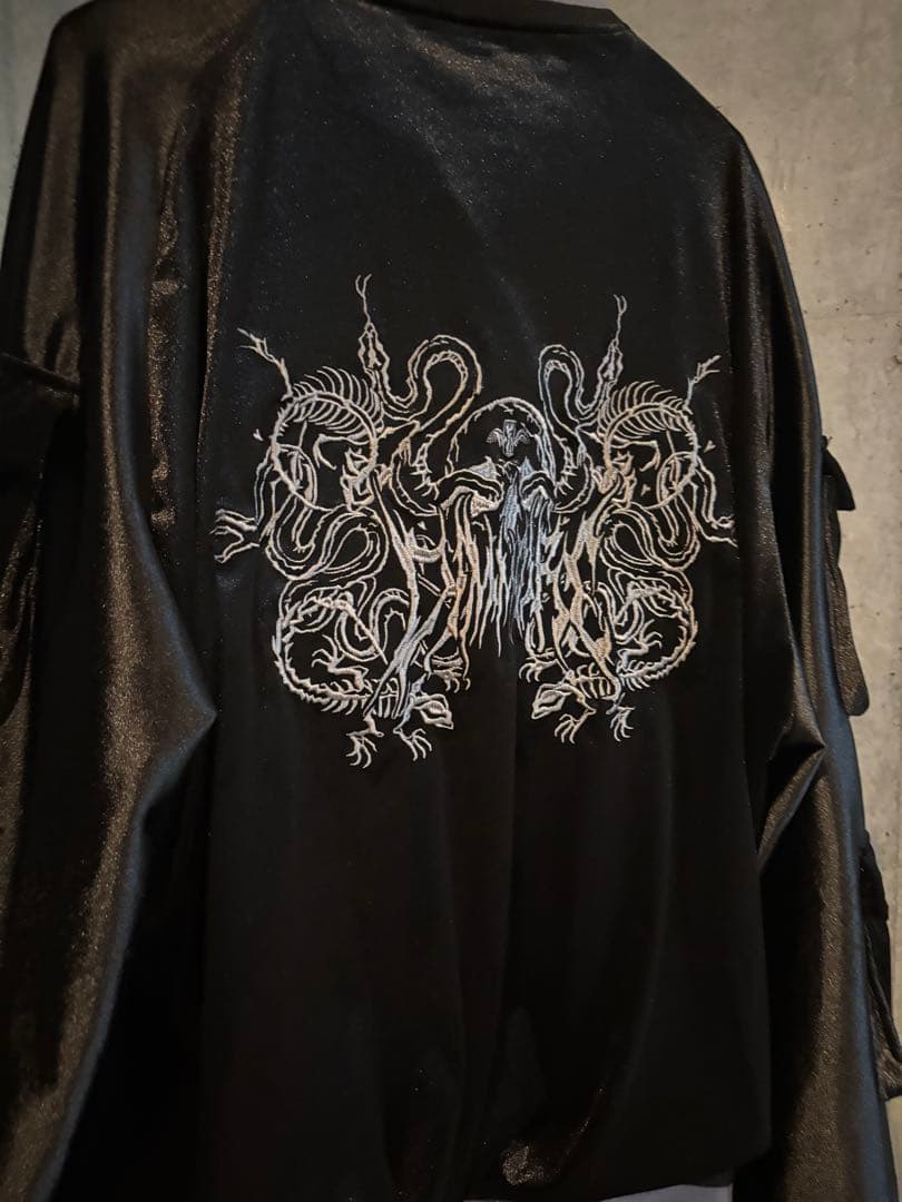 あ12/19 DimMoire ベロアスカジャン Black