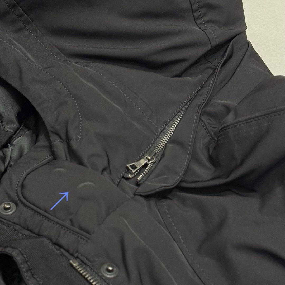 theory セオリー 牛革ベルト付きロングダウンコート Aライン ブラック