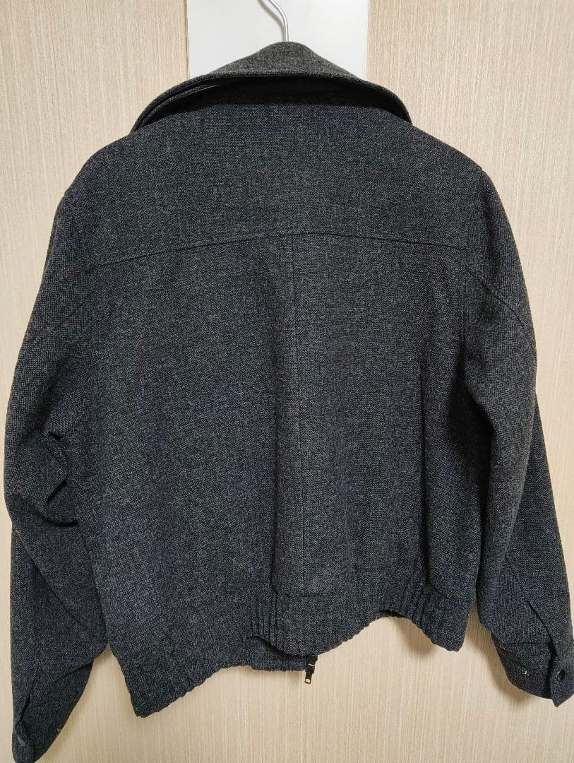 CLEL ウールブレンド ヘリンボーンツイードファイヤーマンブルゾン Sサイズ