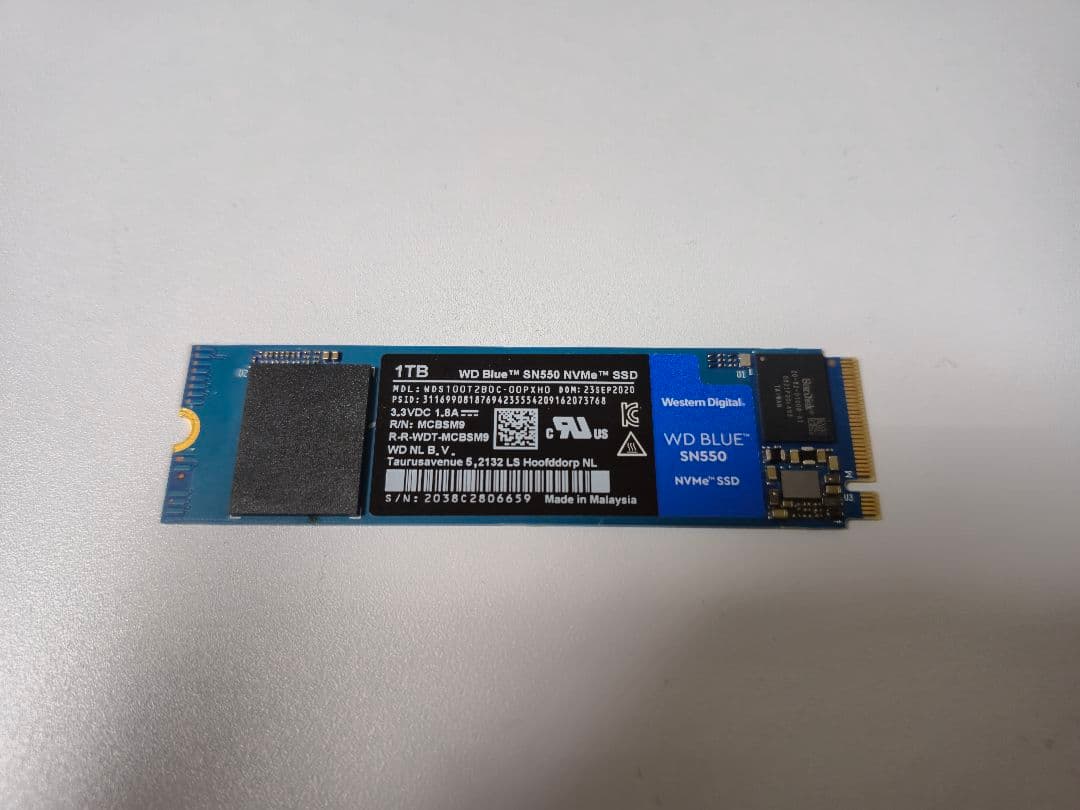 内蔵型SSD WD Blue SN550 NVMe SSD 1TB M.2 2280