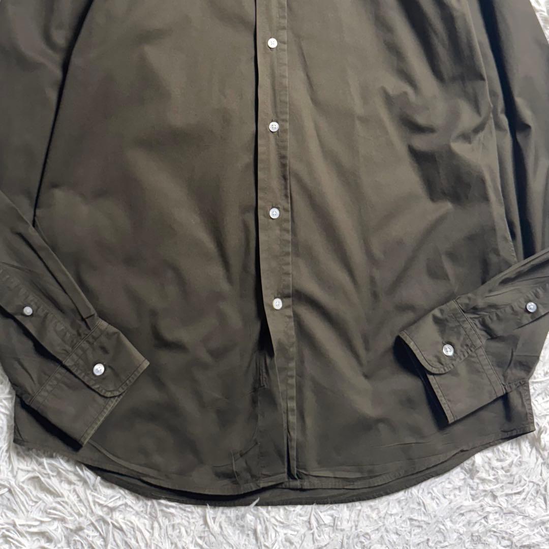 最高級 ラルフローレン パープルレーベル イタリア製 ドレスシャツ オリーブ M