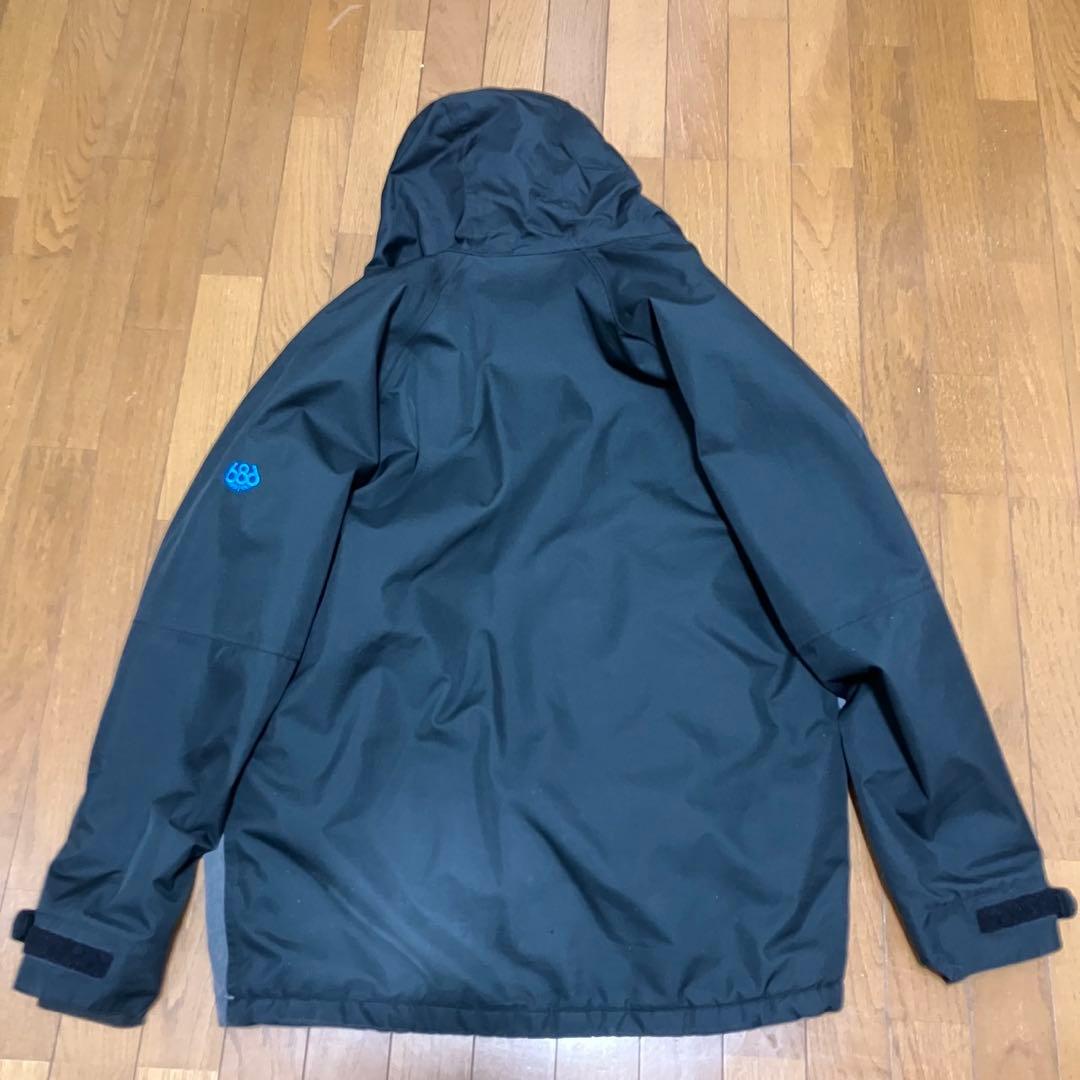 686 SIXEIGHTSIX スノーボードウェア ジャケット ブラック グレー