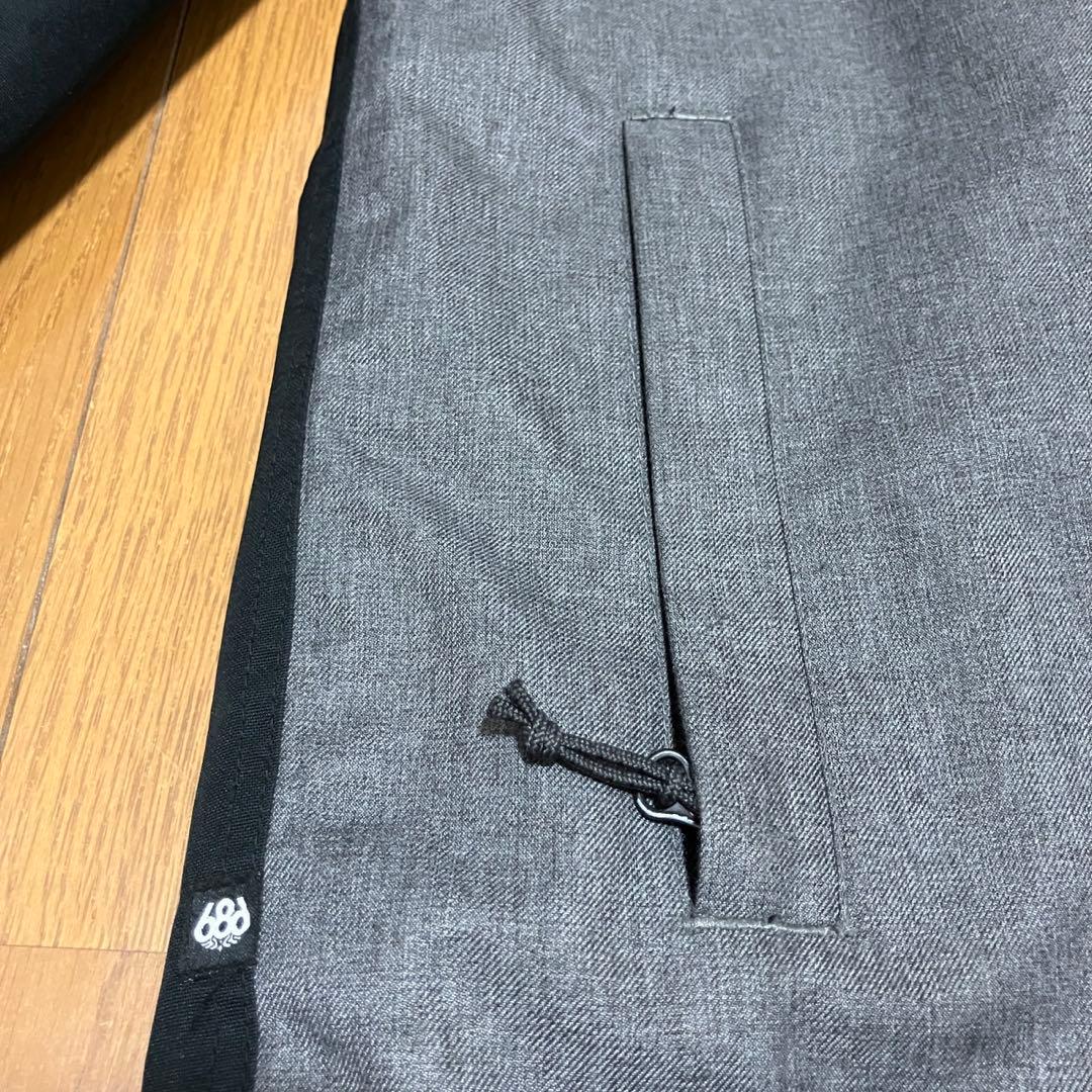 686 SIXEIGHTSIX スノーボードウェア ジャケット ブラック グレー