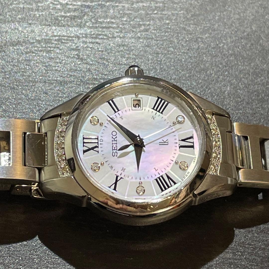 セイコー SEIKO ルキアヤセ 限定品 15Pダイヤ電波ソーラー