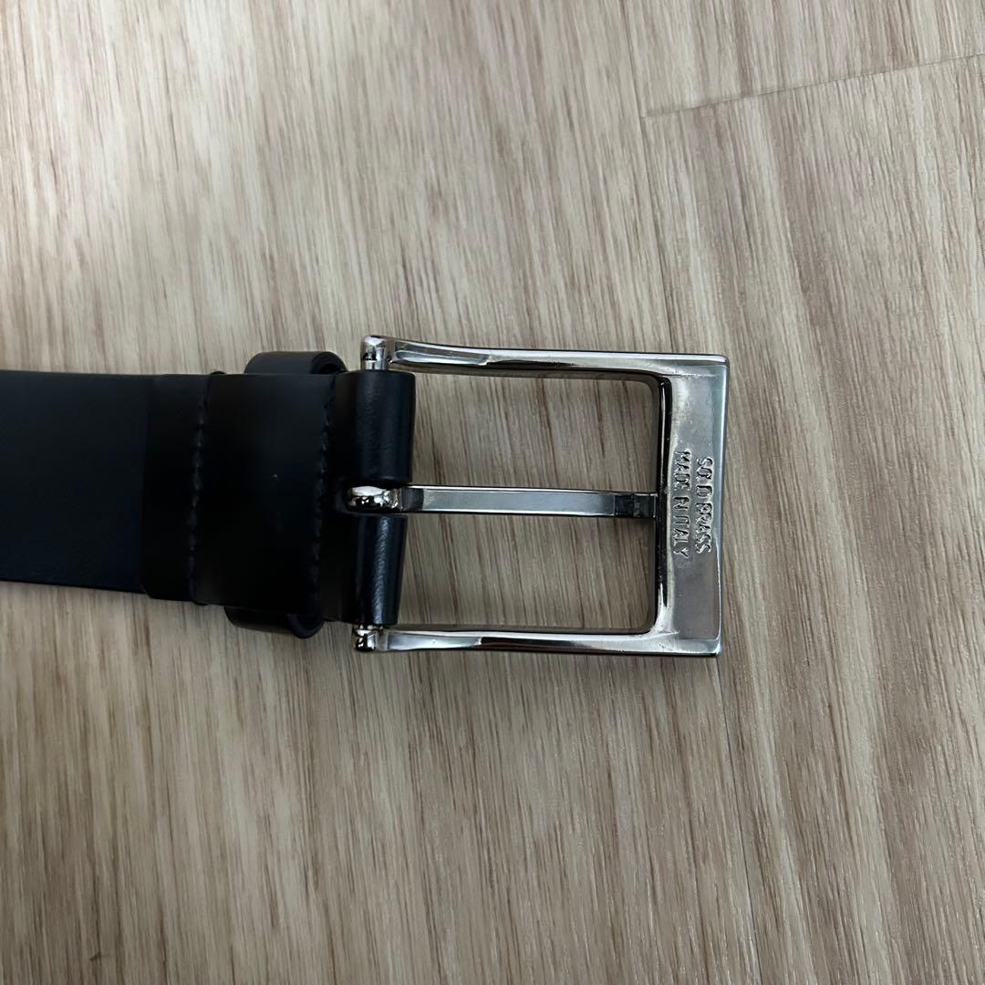【美品タグ付き】DOLCE&GABBANA 本革ブラックベルト 箱付き