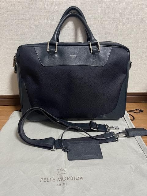 PELLE MORBIDA Capitano　2WAYビジネスバッグ　ネイビー