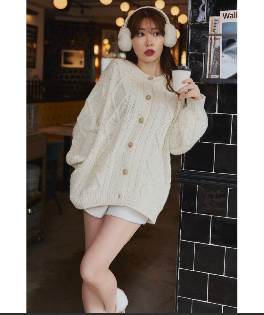 トップス H Boa Cable Knit Cardigan herlipto