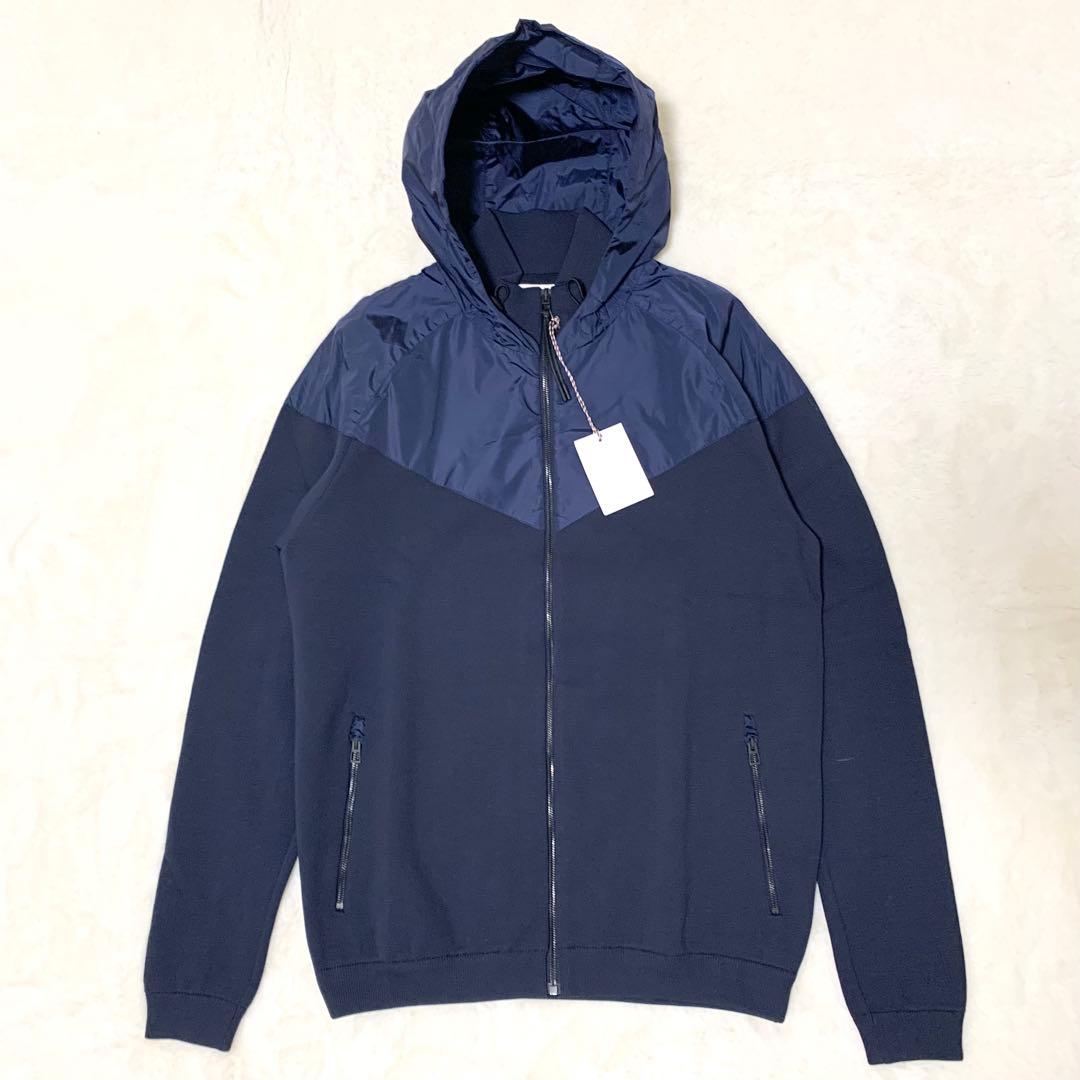 Nike Lab ニット ウィンドランナー パーカー イタリア製 ネイビー L