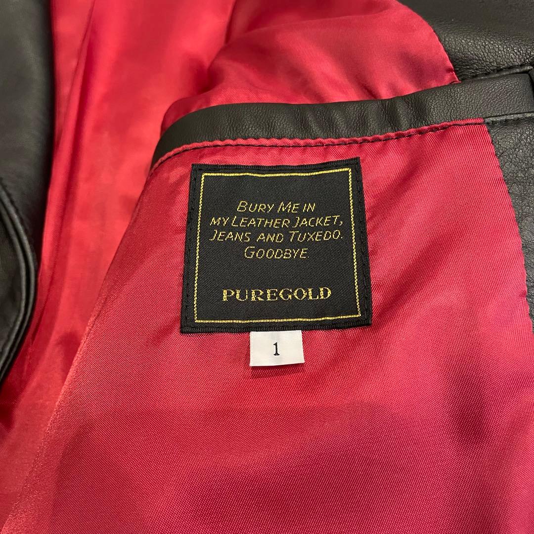 BUFFALO BOBS PUREGOLD ダブルライダース 羊革 ブラック