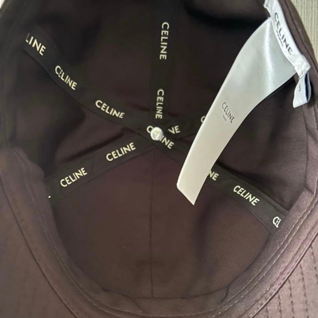 【再掲載】CELINE トリオンフ　キャップ　ダークブラウン