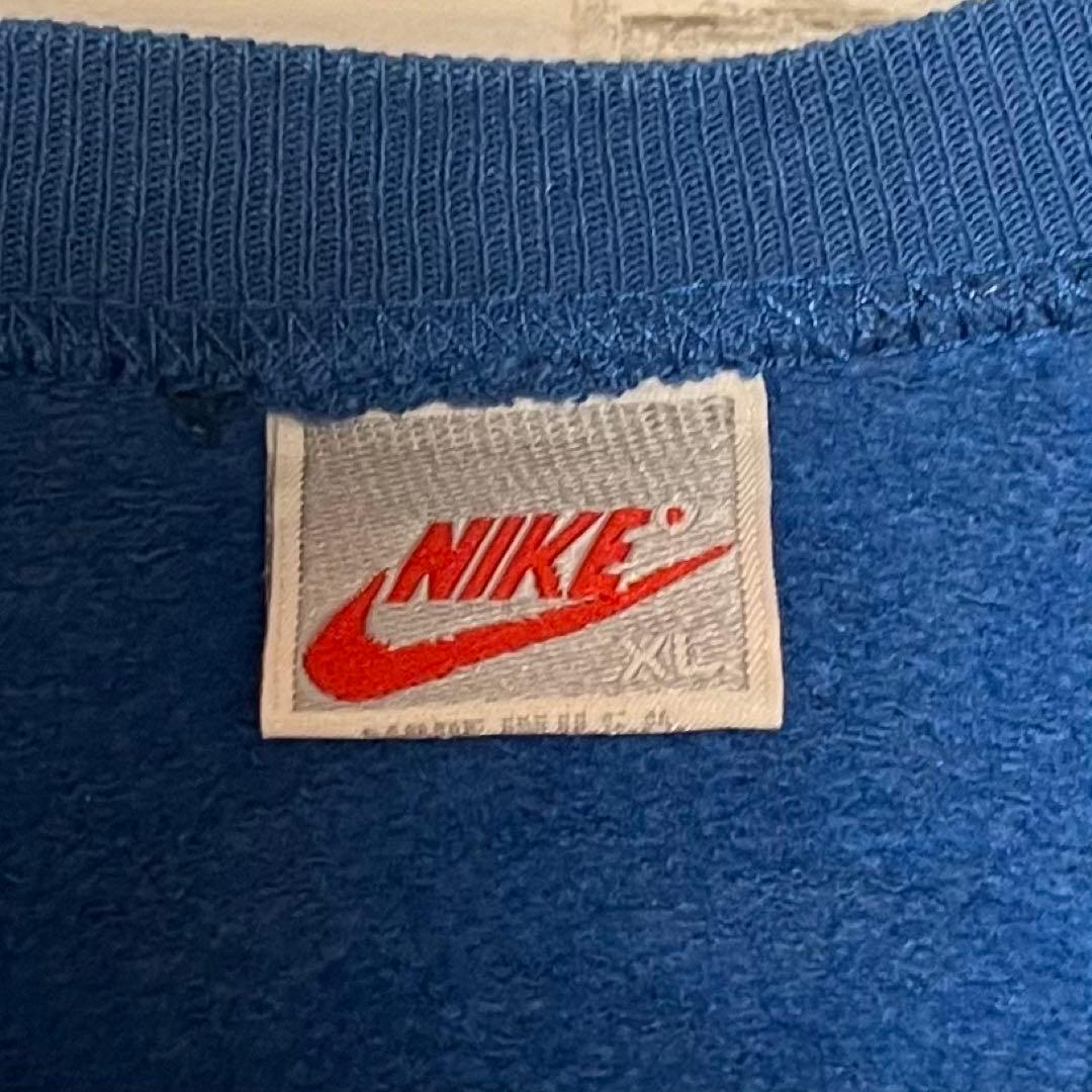 1015【人気XLサイズ】ナイキ♤刺繍ビッグロゴ　90s 銀タグ　スウェット希少
