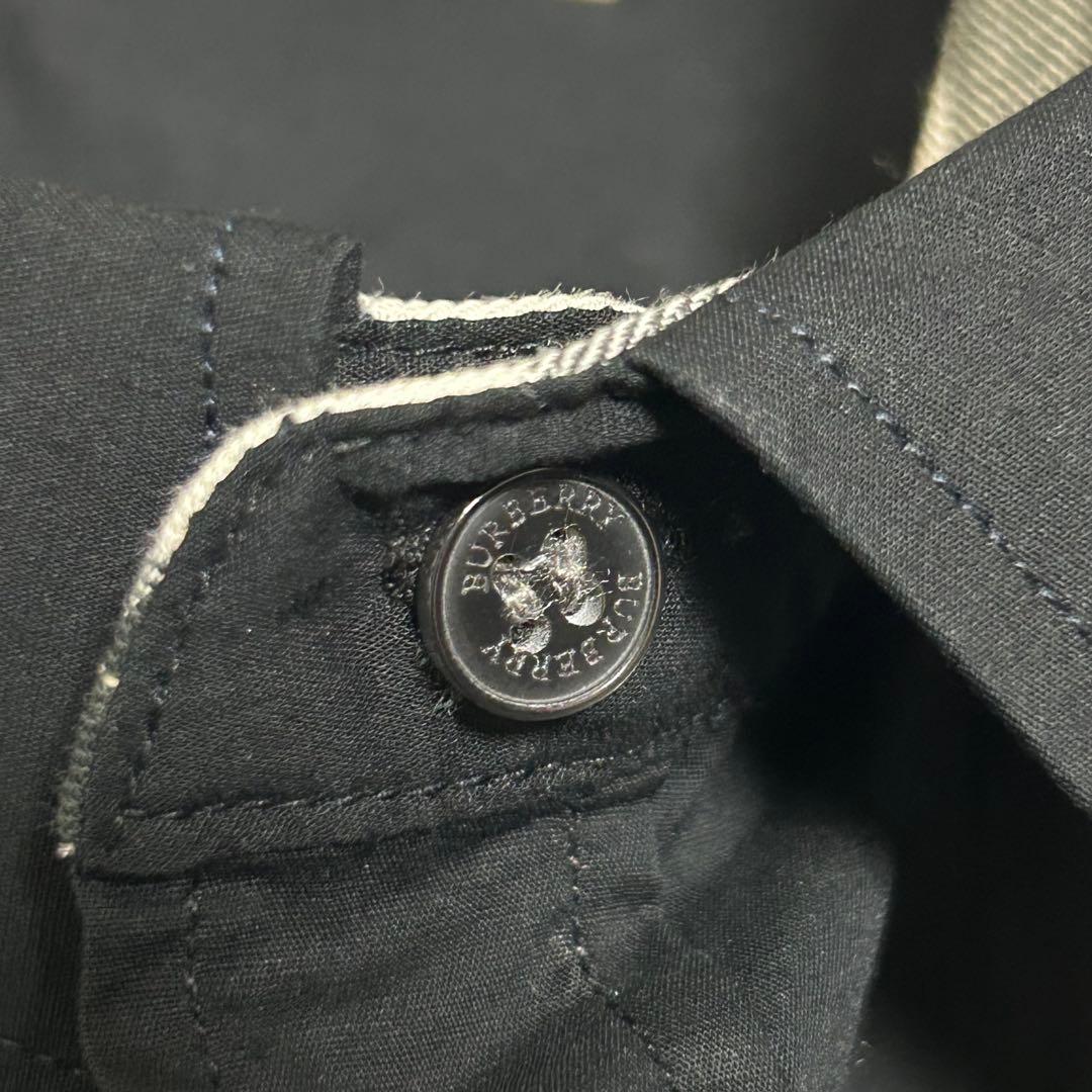 【現行タグ】 BURBERRY LONDON 長袖シャツ ブラック チェック S