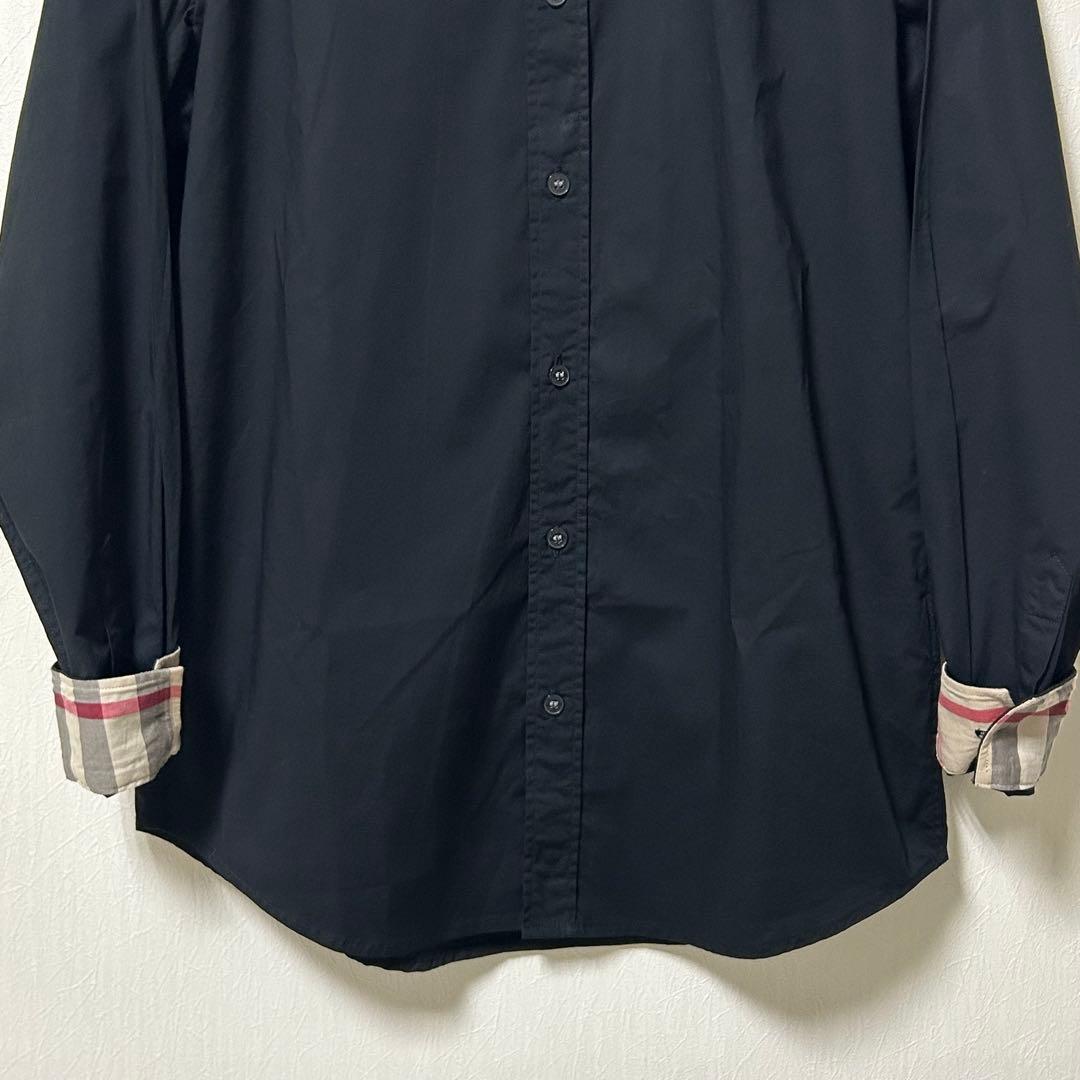 【現行タグ】 BURBERRY LONDON 長袖シャツ ブラック チェック S
