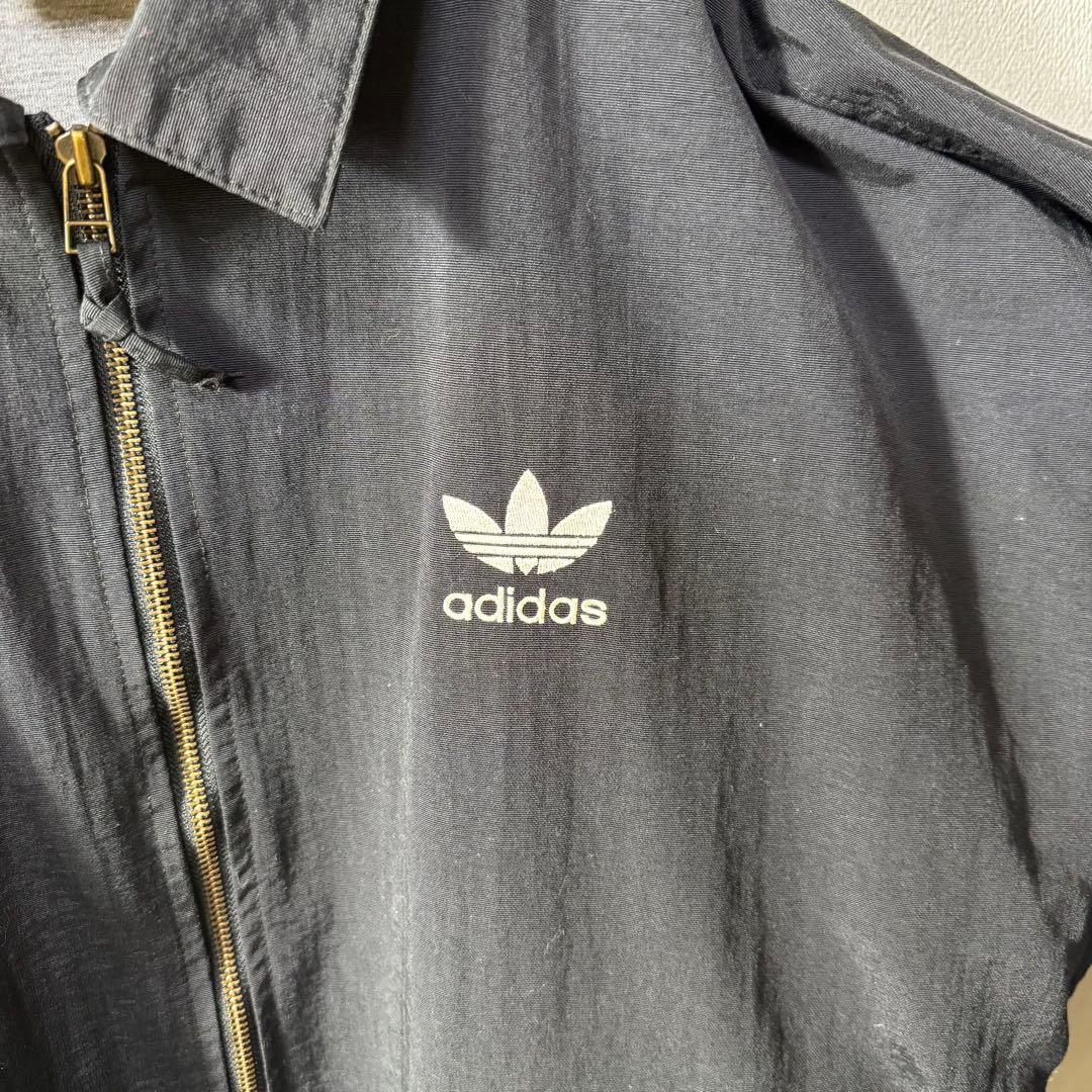 フ*カ様 希少 90s old adidas ワンポイント 刺繍 ナイロンジャケ