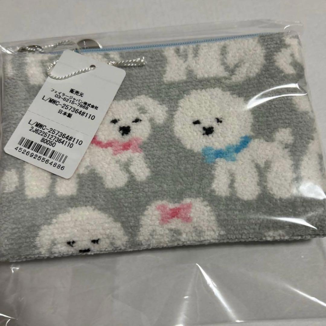 ラブラリー　フェイラー　モフモフワンチャン　ティッシュポーチ