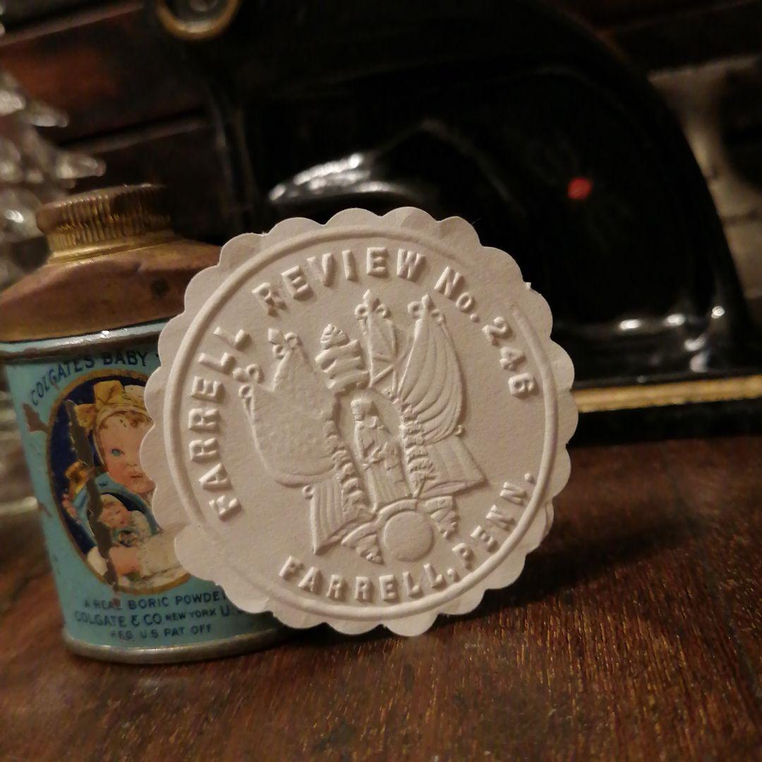 アメリカ製アンティーク エンボッサー☆スタンプ☆はんこ☆タグ☆ラベル文房具☆刻印