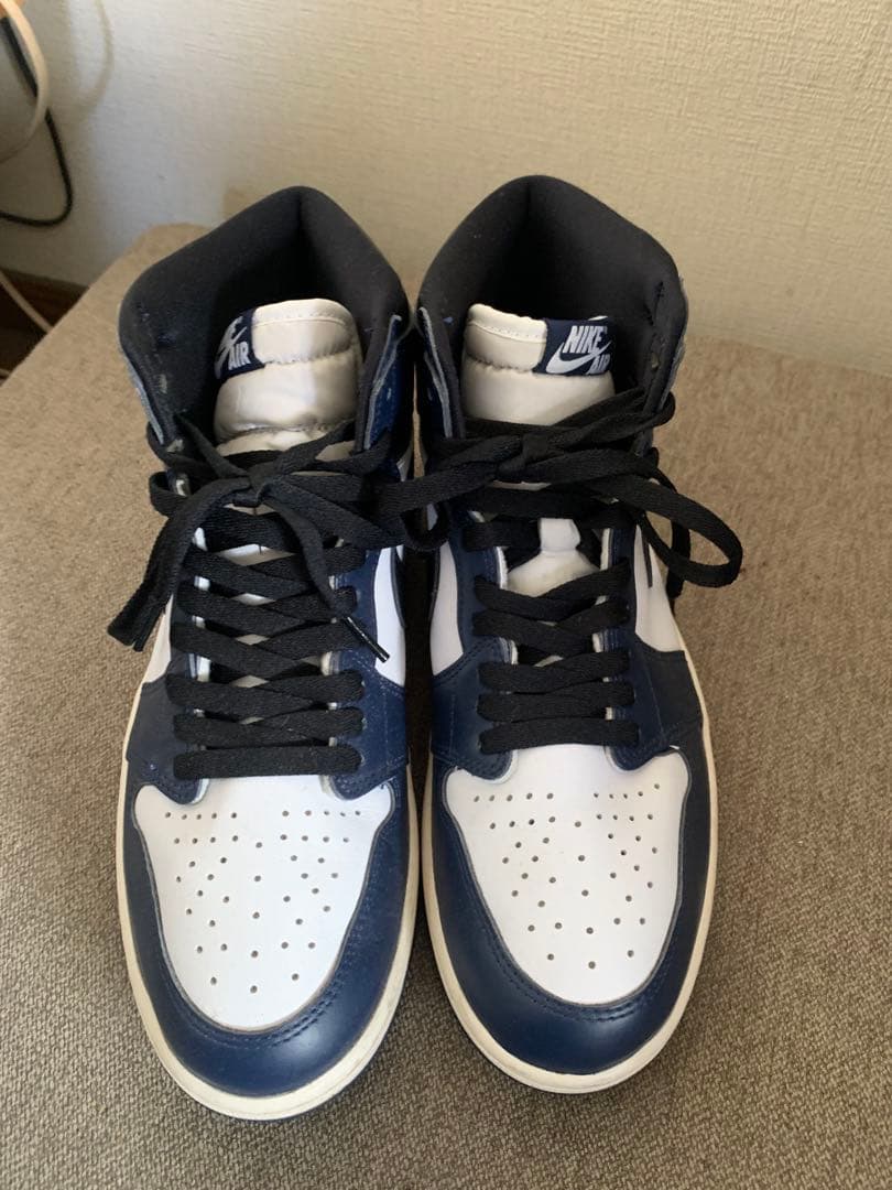 Nike Air Jordan 1 og ネイビー/ホワイト