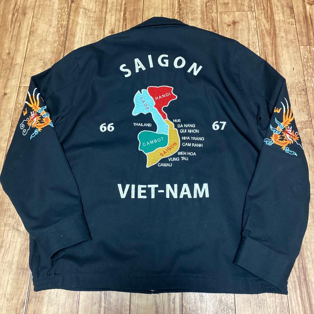 HOUSTON ブラック スカジャン L ベトジャン　Houston