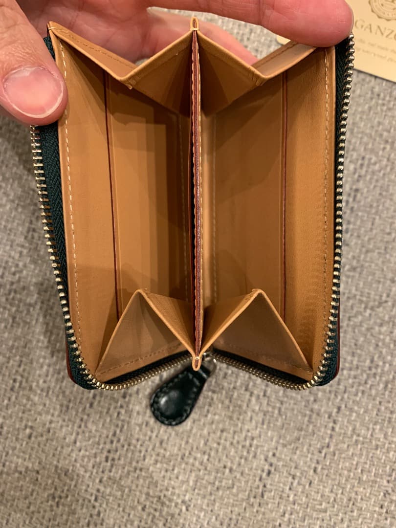 ガンゾ　コードバンL字ファスナー小銭入れ