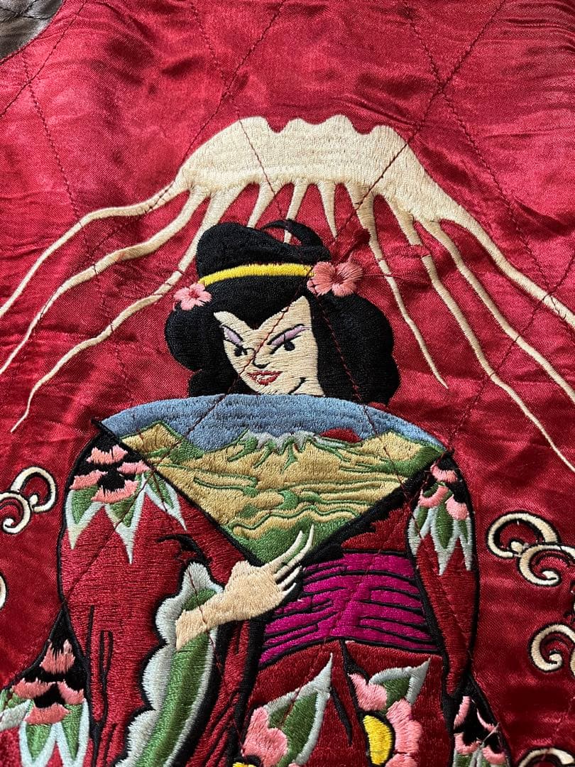 ゲリラ割り 希少 スカジャン スクリプト SCRIPT 芸者 花旅楽団