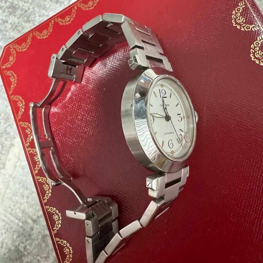Cartier カルティエ　パシャC W31015M7自動巻　白文字盤　腕時計
