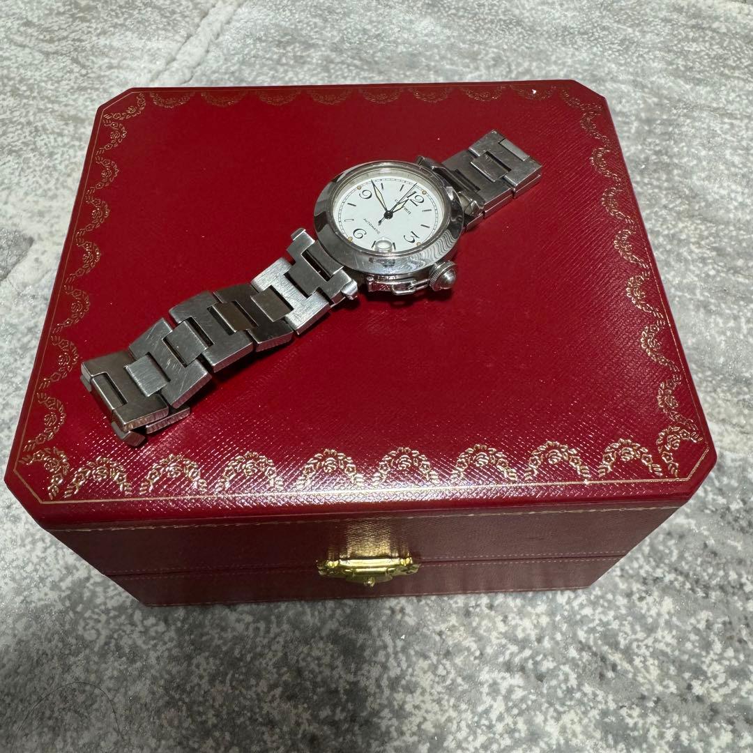 Cartier カルティエ　パシャC W31015M7自動巻　白文字盤　腕時計