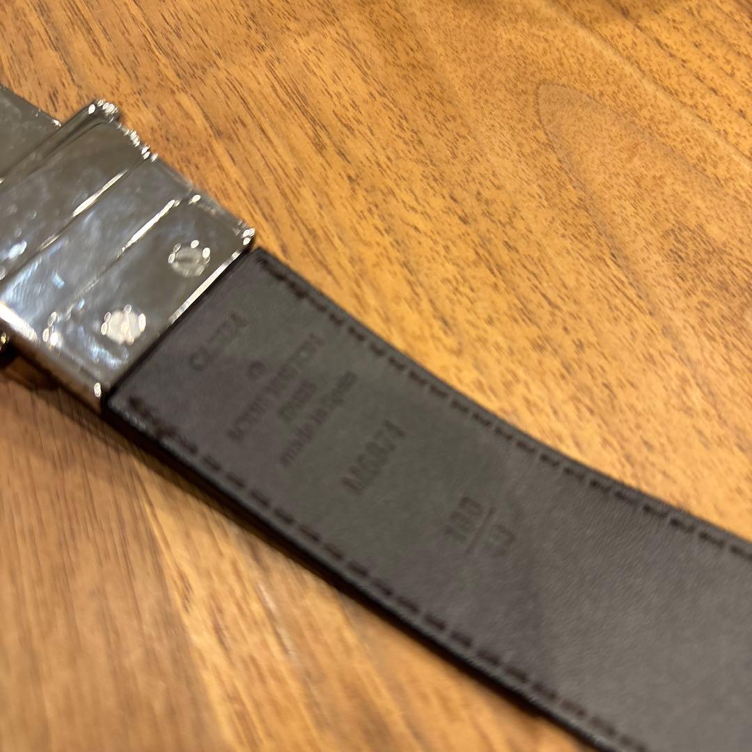 ルイヴィトン☆レザー ベルト チェッカーパターン バックル