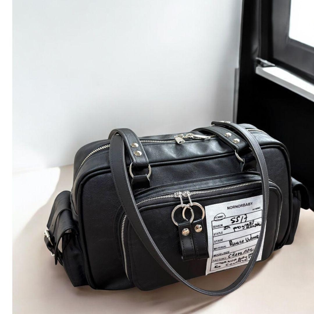 Wallet Pocket bag／black leather