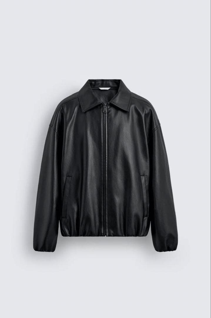 ZARA フェイクレザーボンバージャケット M