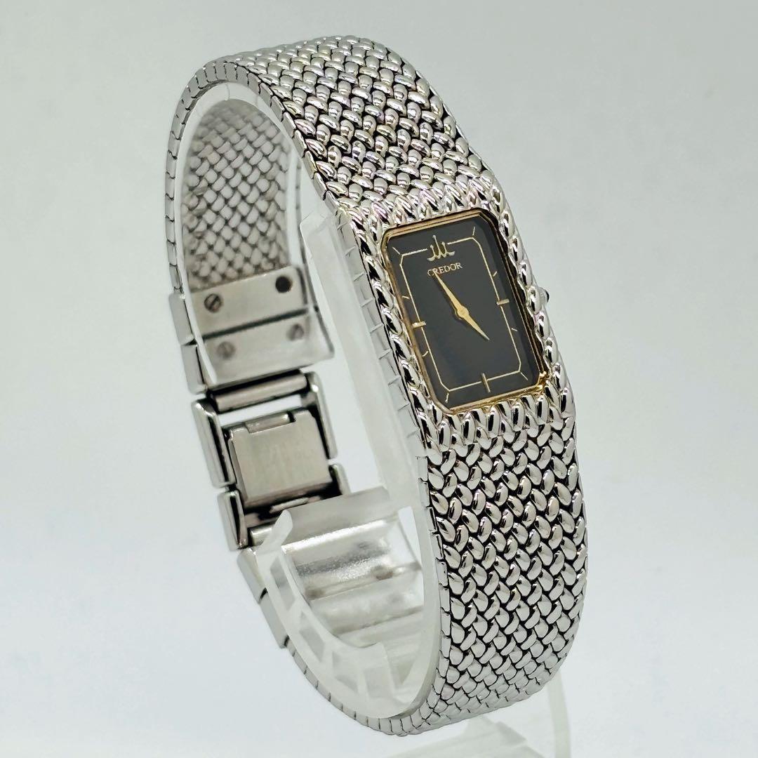 【動作良好】セイコー クレドール 2F70-5340 シルバー 腕時計