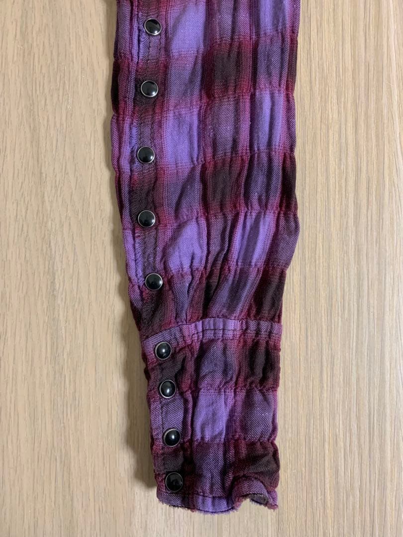 L.G.B. グラデーション チェックシャツ シワ加工 shirt 00s