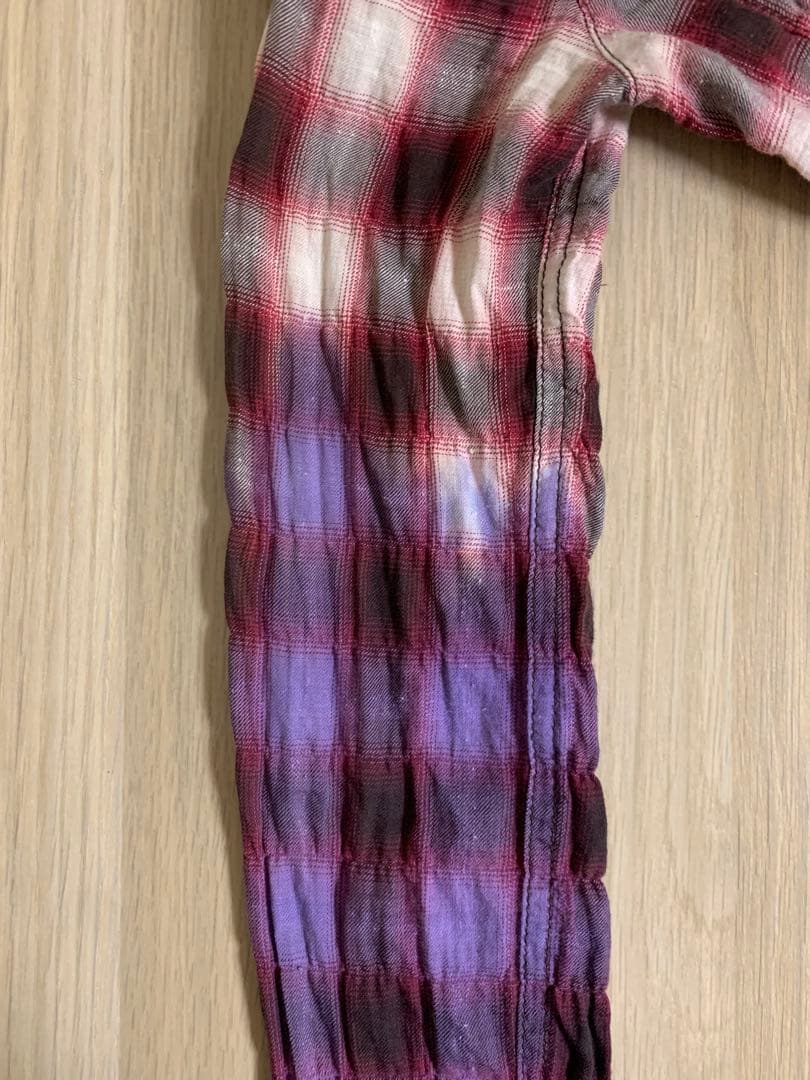 L.G.B. グラデーション チェックシャツ シワ加工 shirt 00s