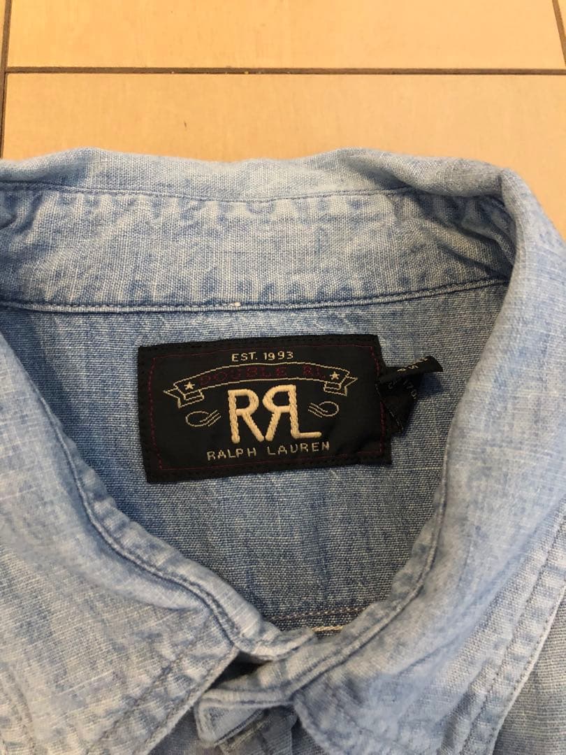 「サイズ誤記載だった為訂正」木村拓哉着用　RRL シャンブレーシャツ S