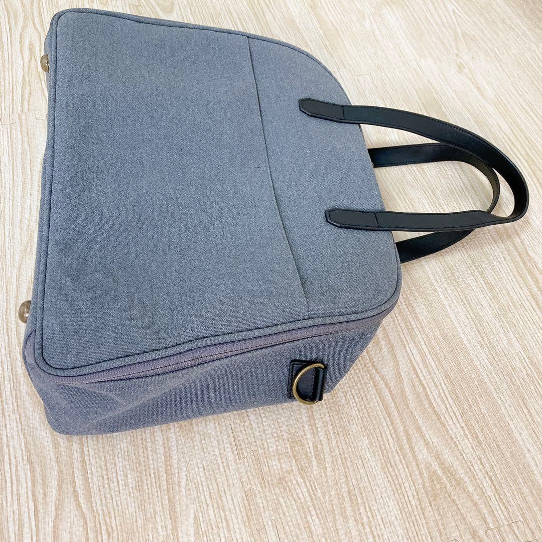 北欧暮らしの道具店　スーツケースみたいに使えるボストンバッグ　チャコールグレー