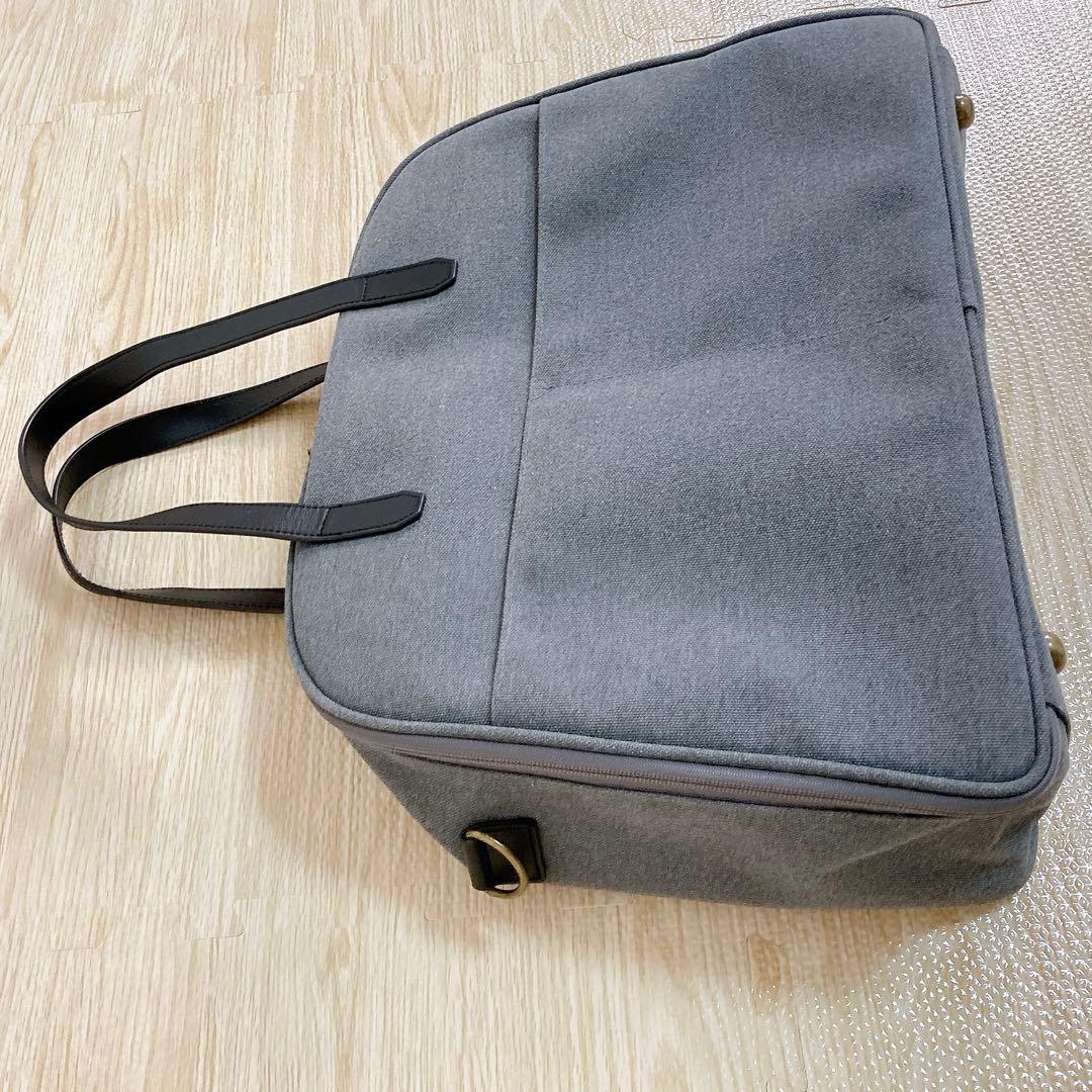 北欧暮らしの道具店　スーツケースみたいに使えるボストンバッグ　チャコールグレー