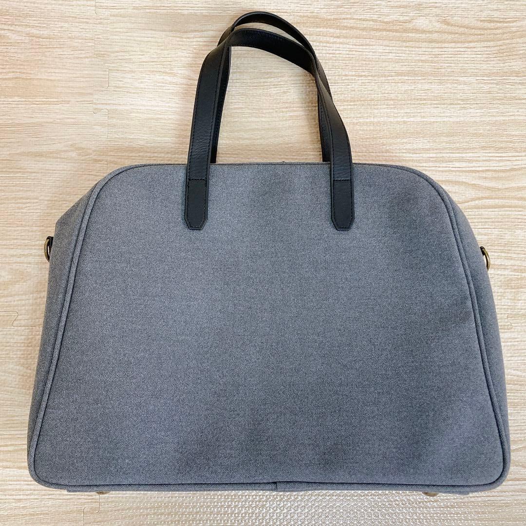 北欧暮らしの道具店　スーツケースみたいに使えるボストンバッグ　チャコールグレー