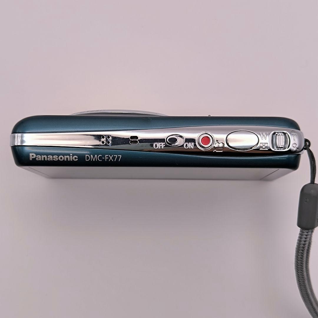 ケース付き美品　Panasonic LUMIX DMC-FX77 スエードブルー