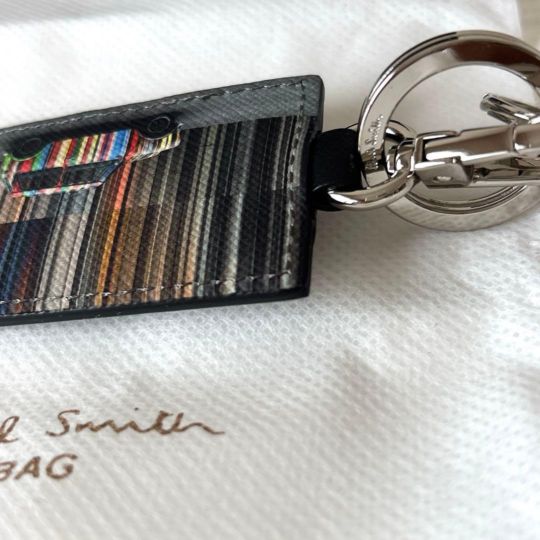新品✨ポールスミス キーホルダー Mini ストライプ ウォール キーリング 車