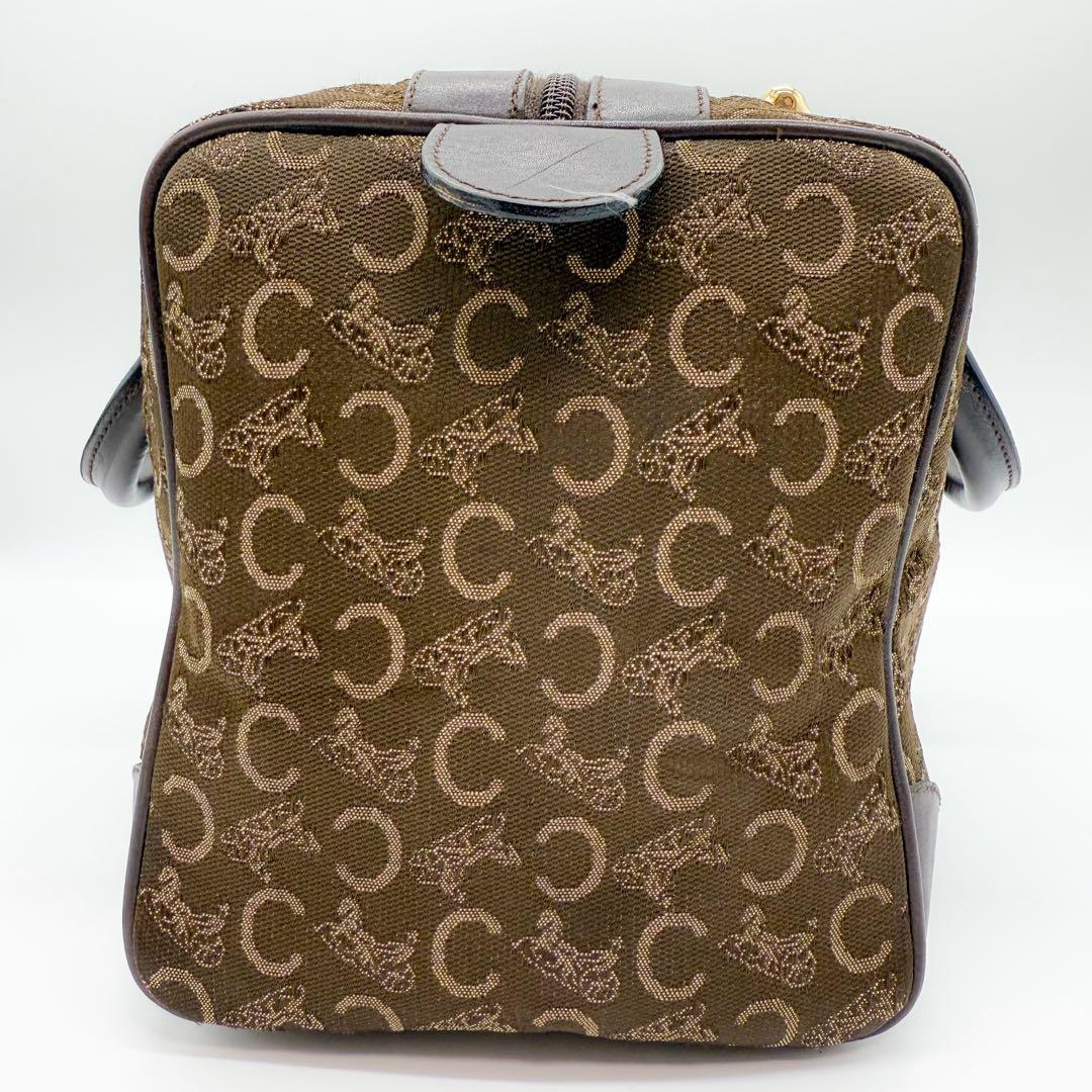 CELINE ミニボストンハンドバッグ Cマカダム 馬車金具