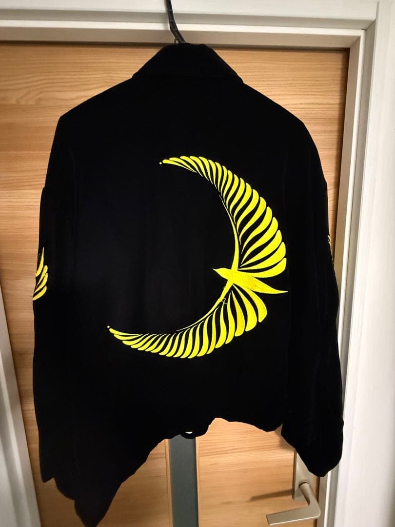 ジャケット・アウター Urig EMB VELVET CHINA JACKET [BLACK]