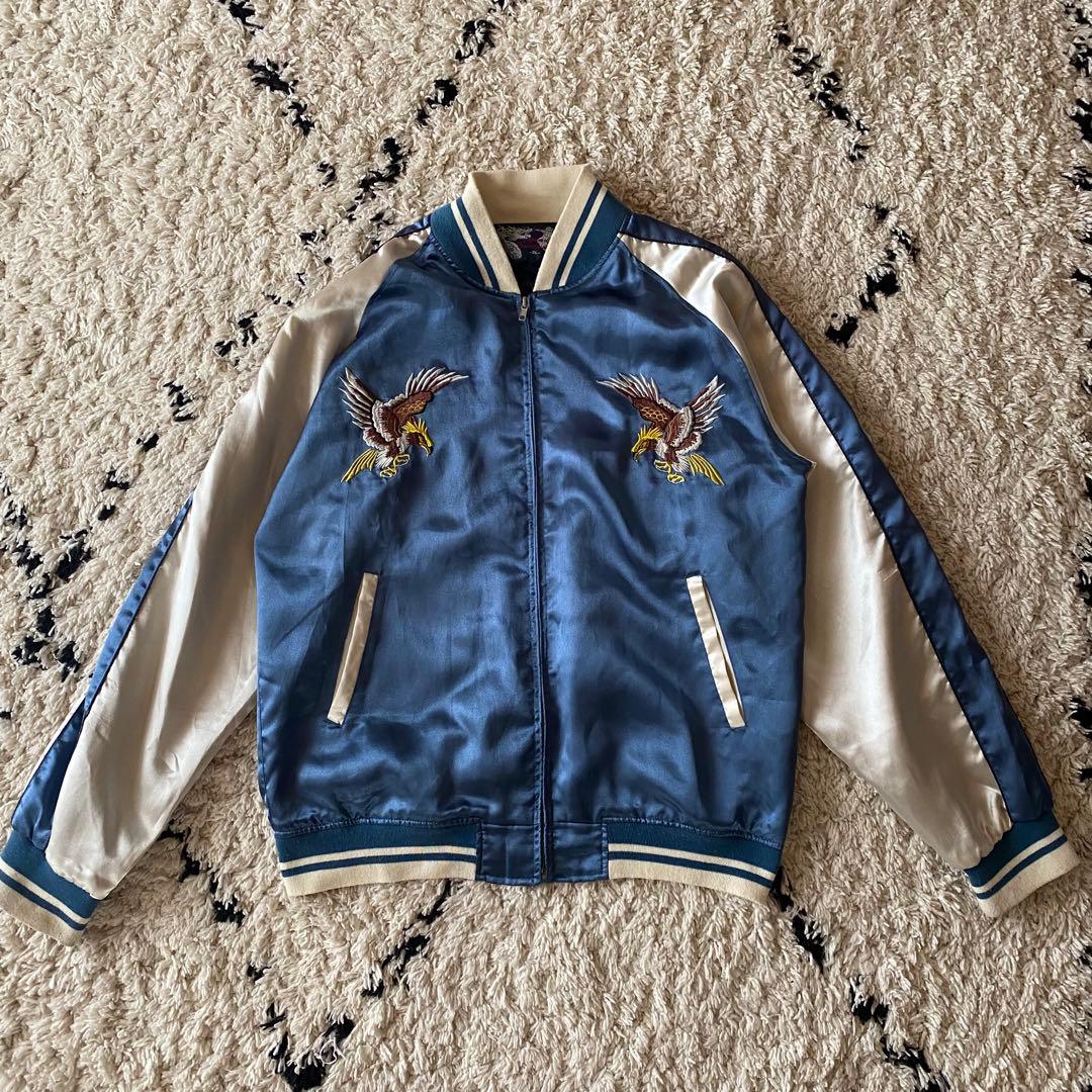 【古着】Japanise Traditional スカジャン　刺繍　 3L