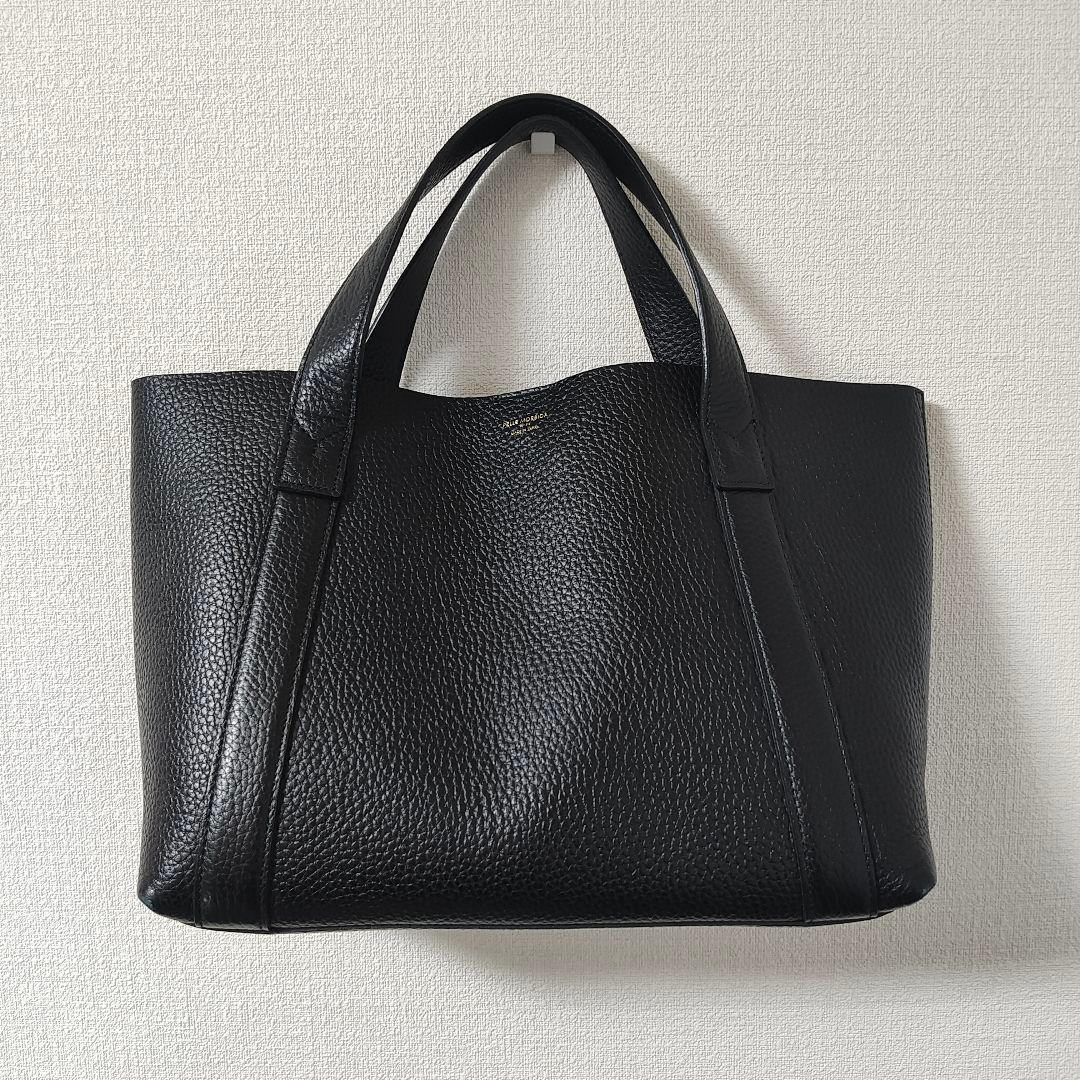 ペッレモルビダ　ミニトート　ブラック×ブルー　美品