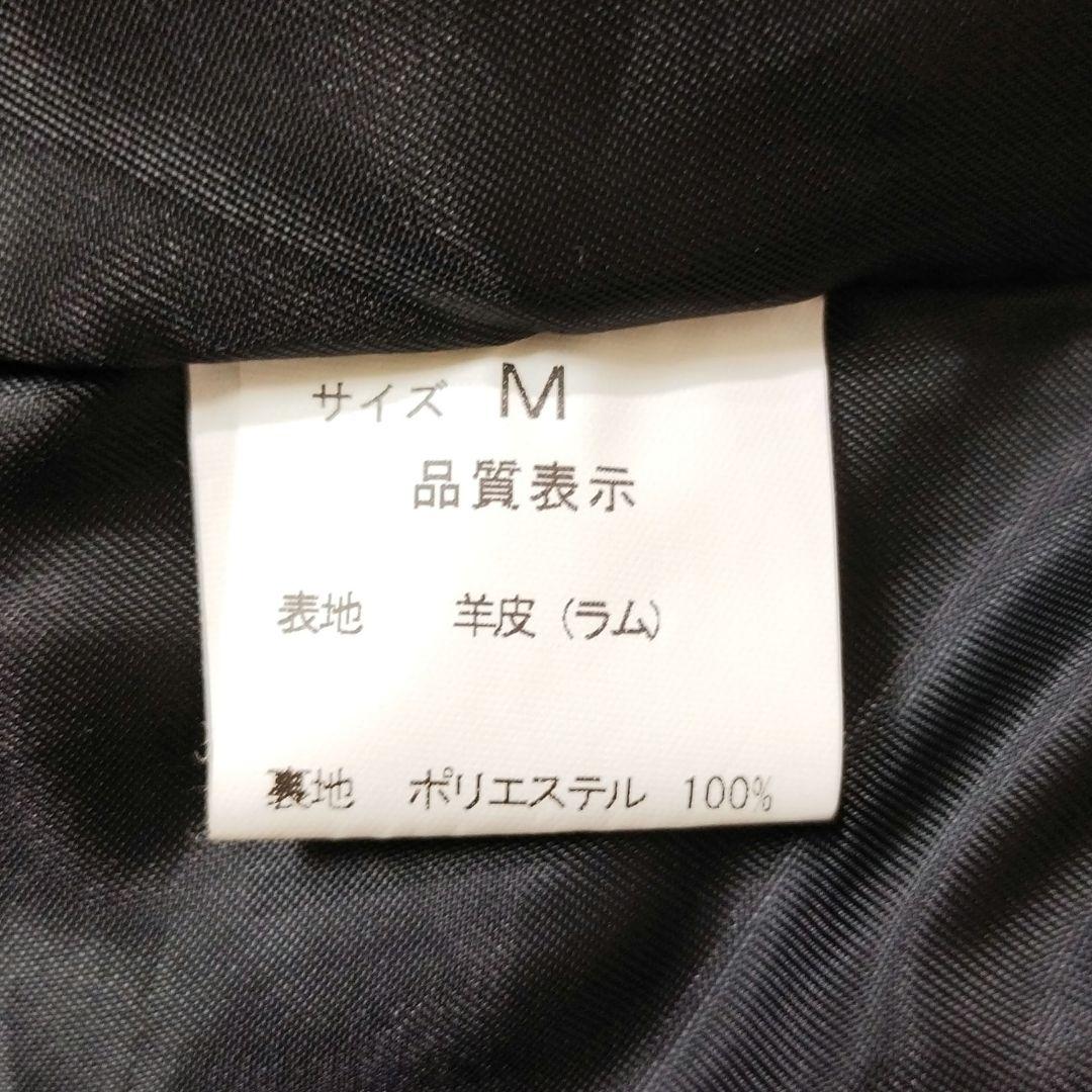 MANIAC WORKS　リアルファーラムレザーライダースジャケット　黒　M