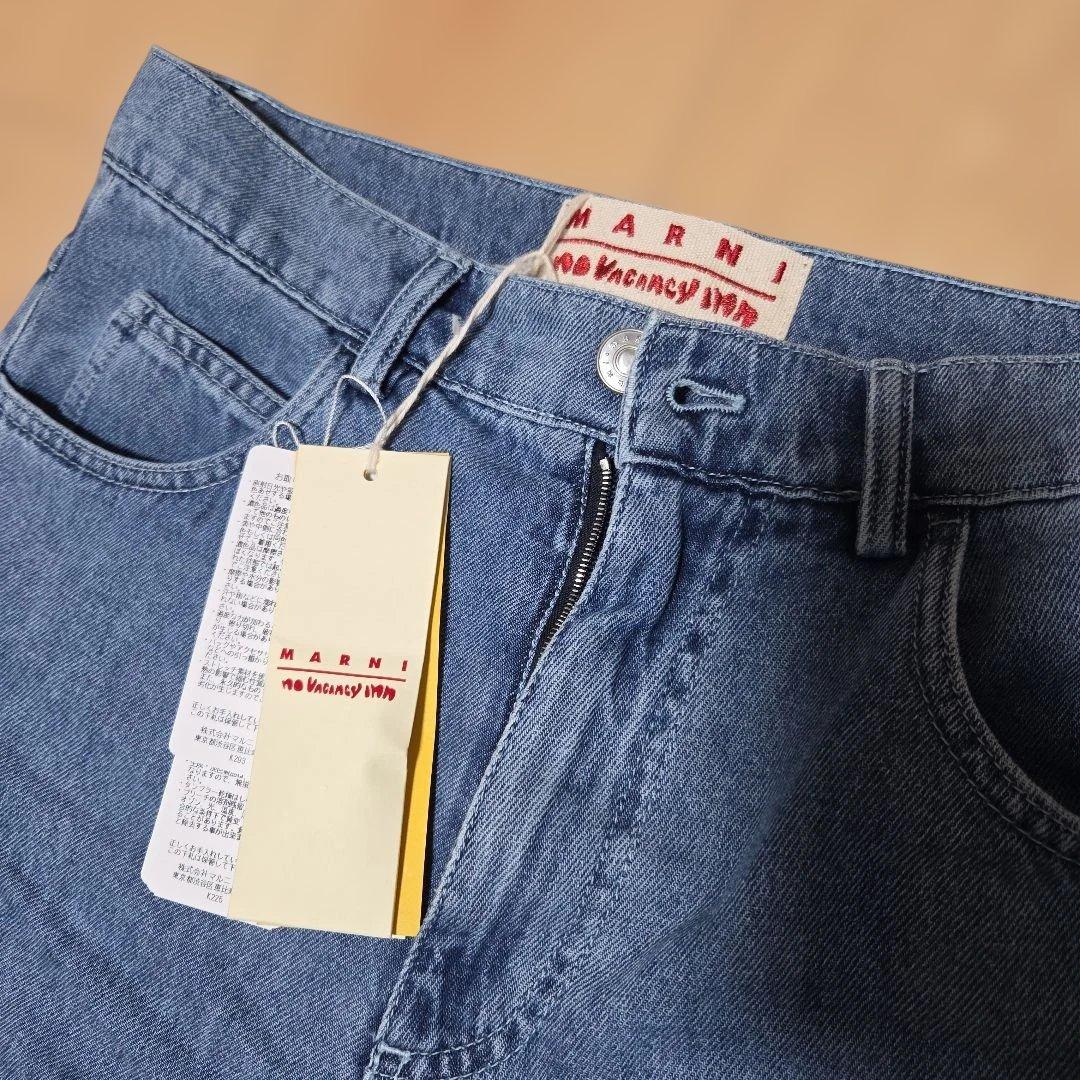 新品　MARNI 　ノーバカンシーイン　カラフルパッチワークデニムパンツ