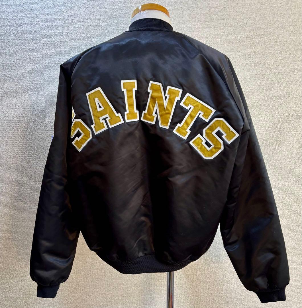 希少 90s USA製 チョークライン スタジャン XL セインツ ブラック 黒