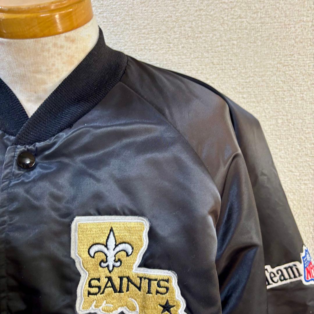 希少 90s USA製 チョークライン スタジャン XL セインツ ブラック 黒