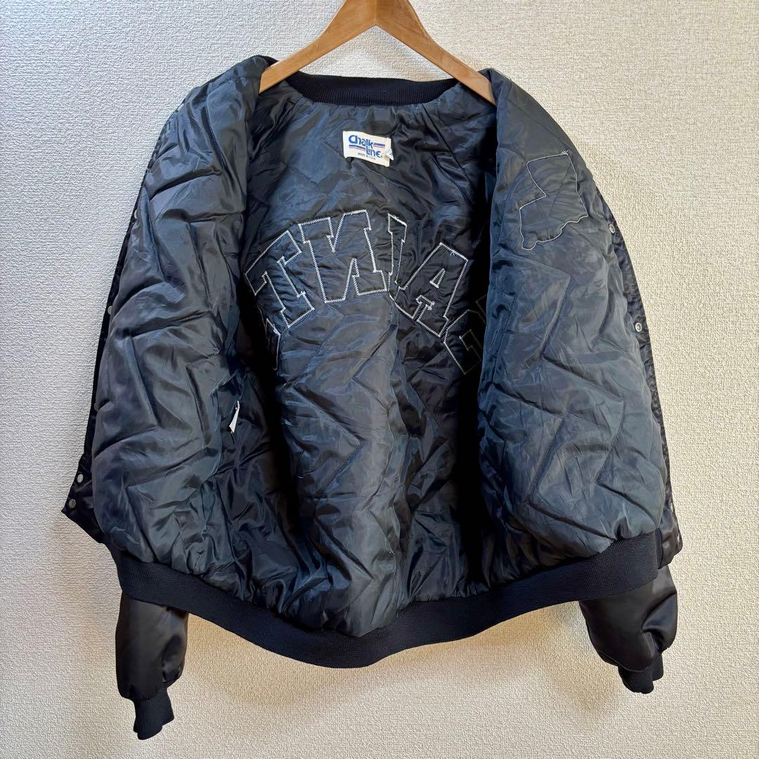 希少 90s USA製 チョークライン スタジャン XL セインツ ブラック 黒