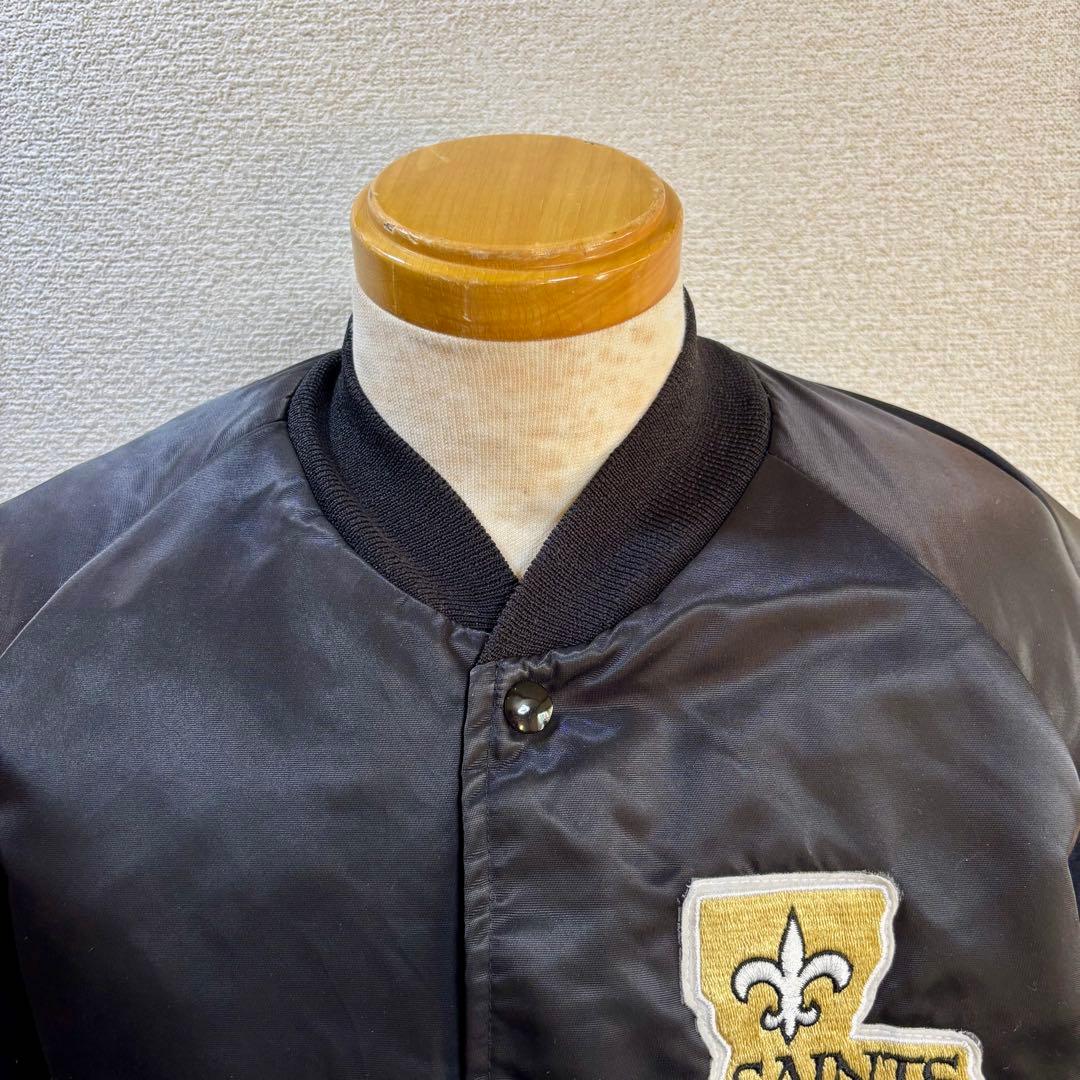 希少 90s USA製 チョークライン スタジャン XL セインツ ブラック 黒