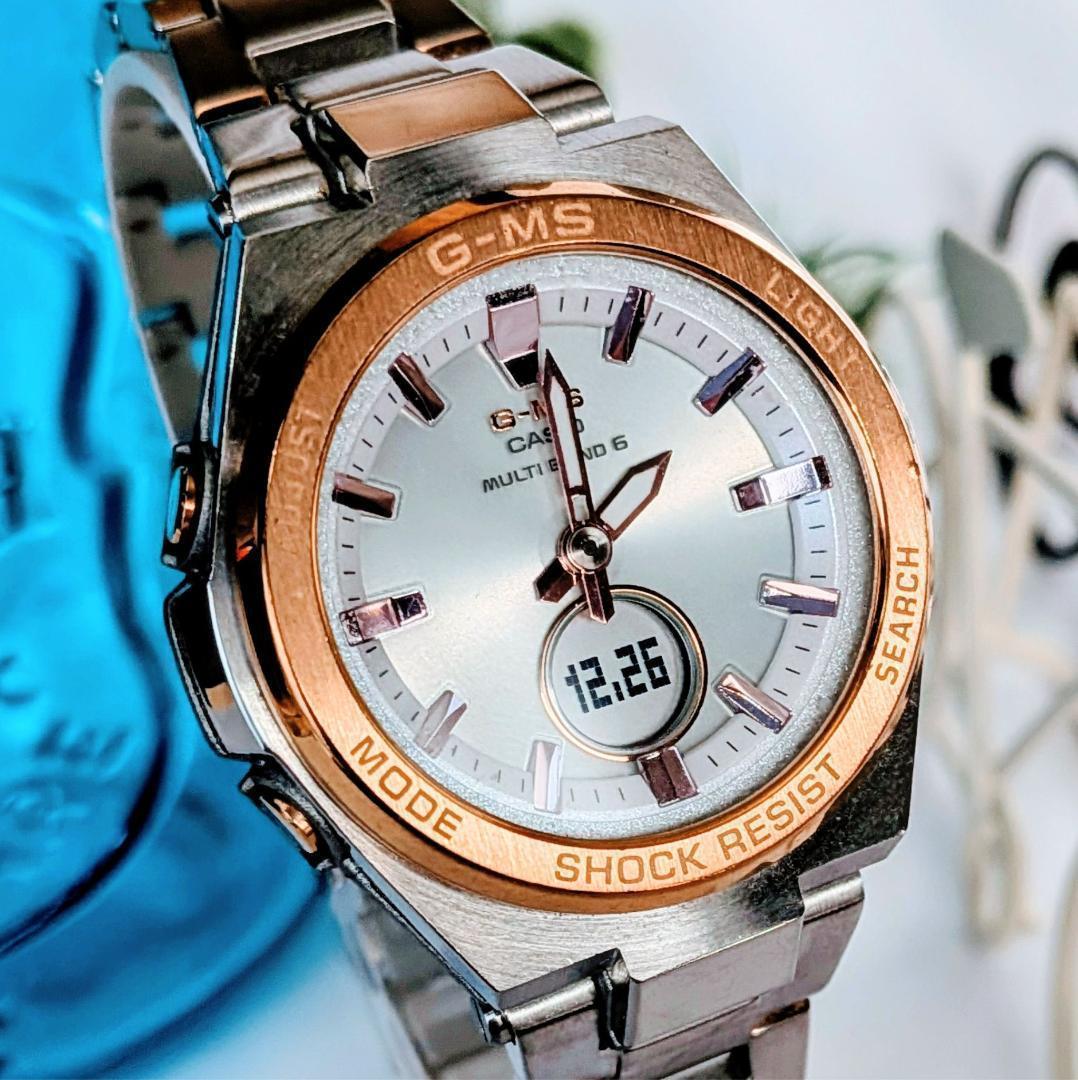 良品 カシオCASIOレディース腕時計ベビーGシルバー＆ゴールド タフソーラー