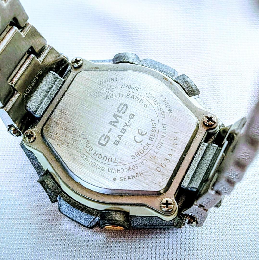 良品 カシオCASIOレディース腕時計ベビーGシルバー＆ゴールド タフソーラー